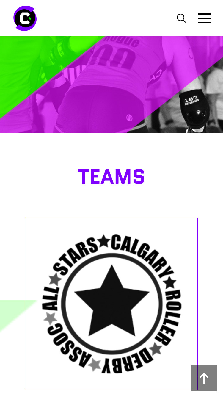 Calgary Roller Derby website design, graphic design, web development, wordpress