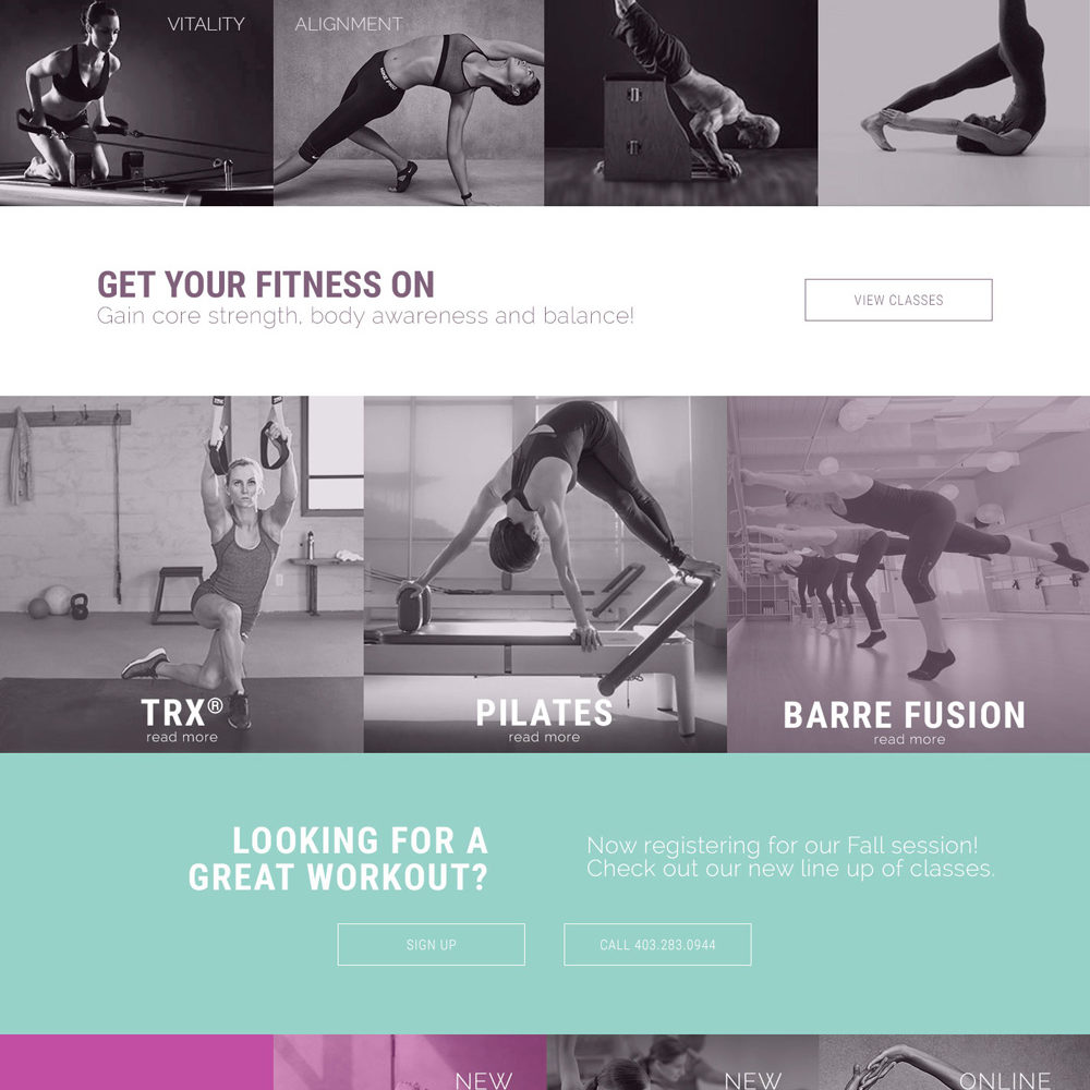 Core 360 website design, graphic design