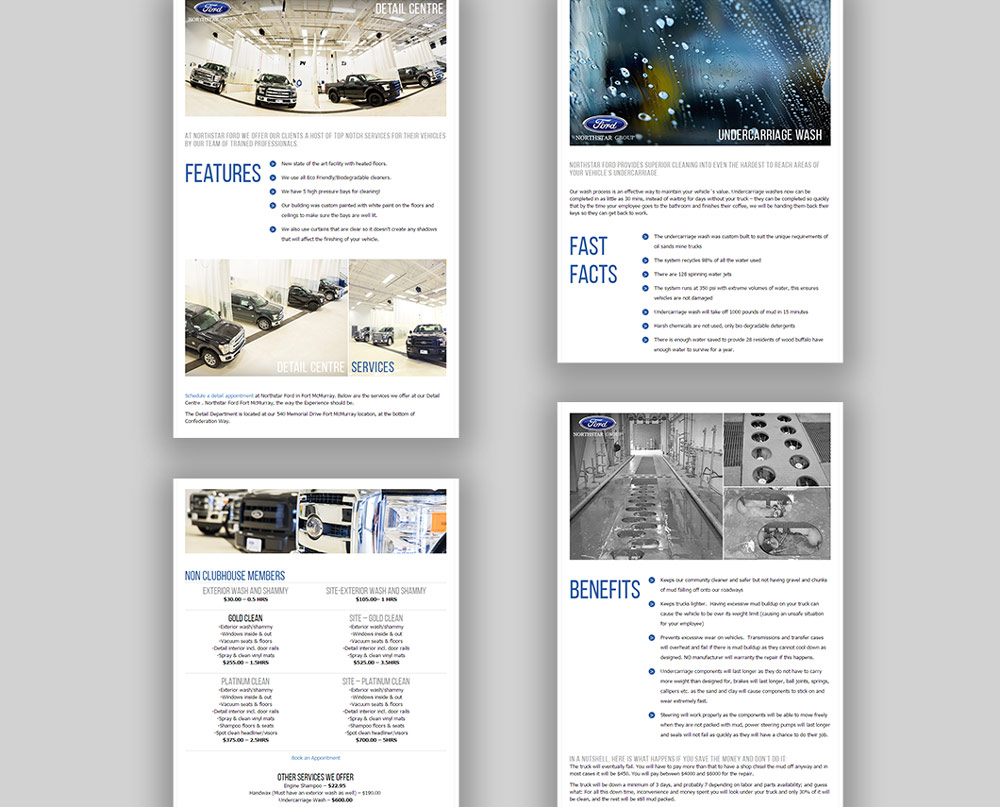 Northstar Ford website design, graphic design, web development, iframe, wordpress