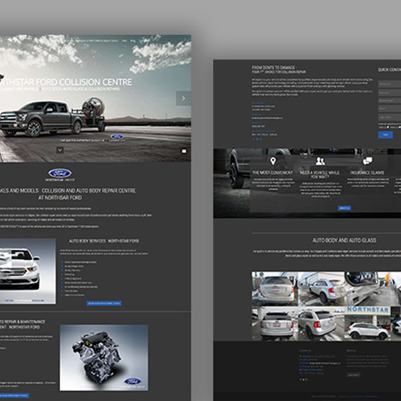 Northstar Ford website design, graphic design, web development, wordpress