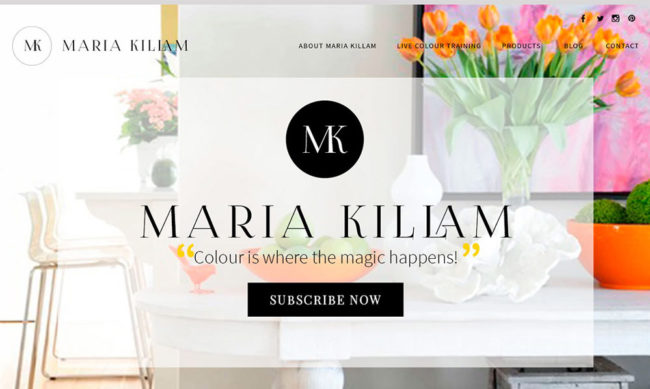 Maria Killam Website design, graphic design, logo design