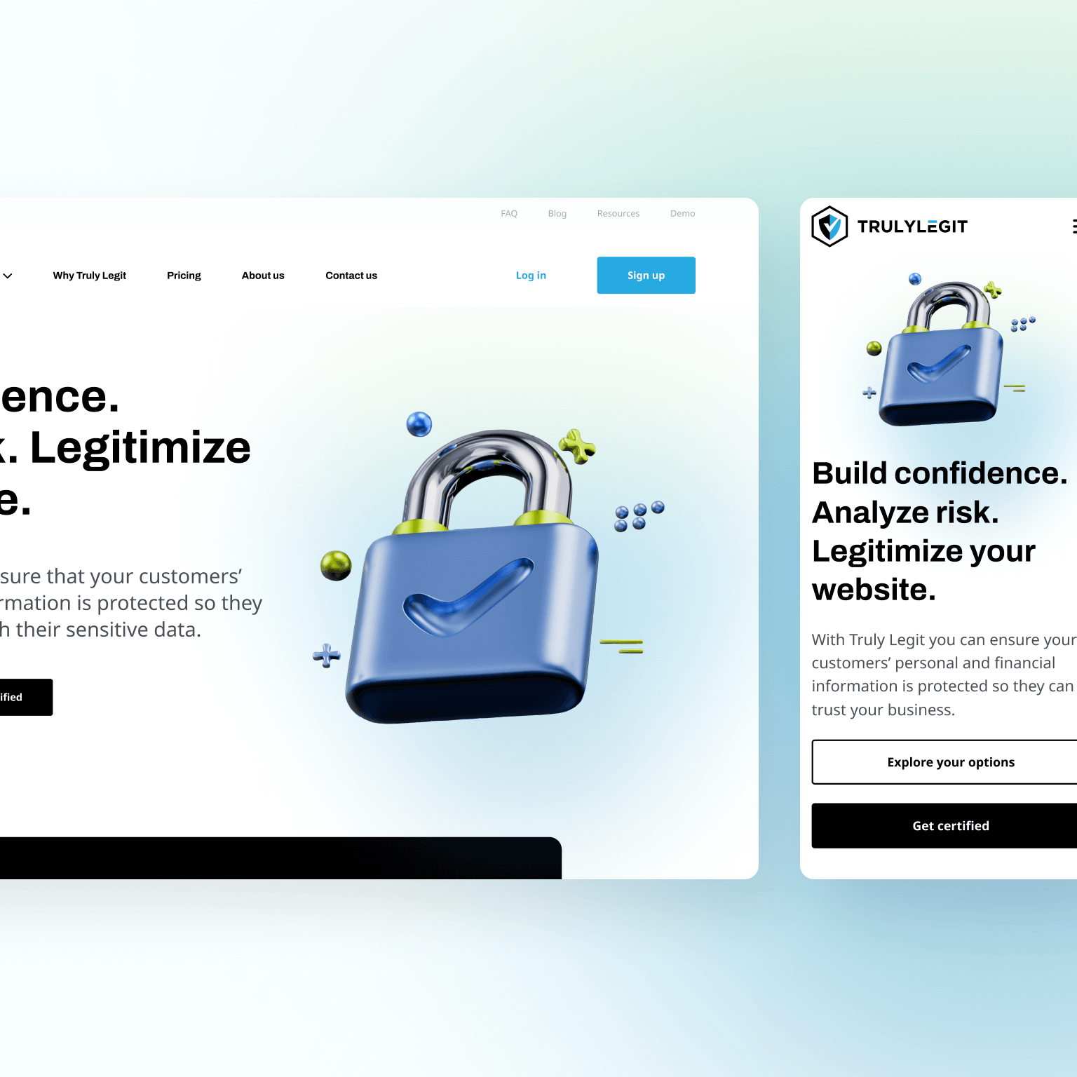 Truly Legit - mobile and desktop responsive design - cover