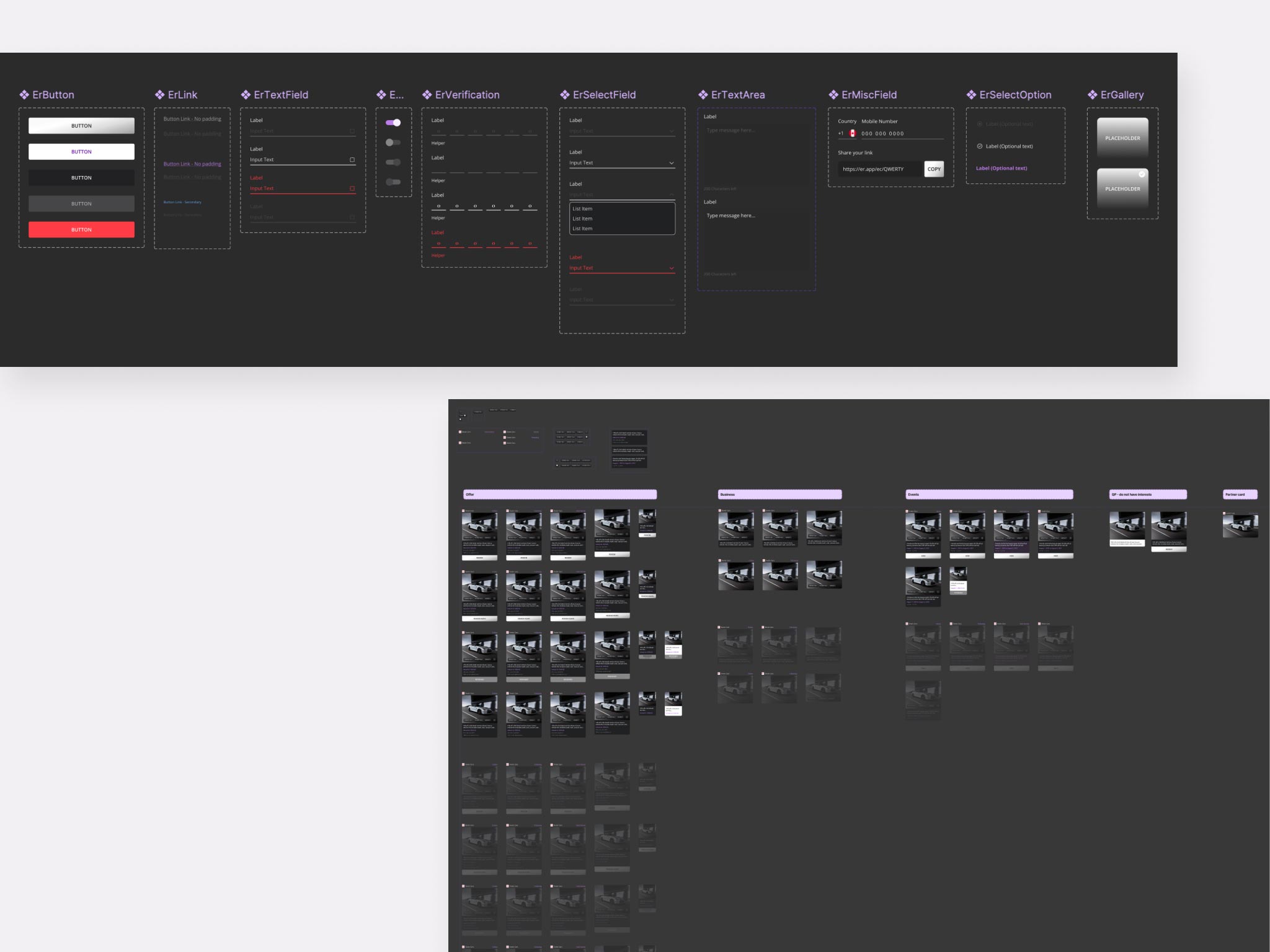 ER mobile app components