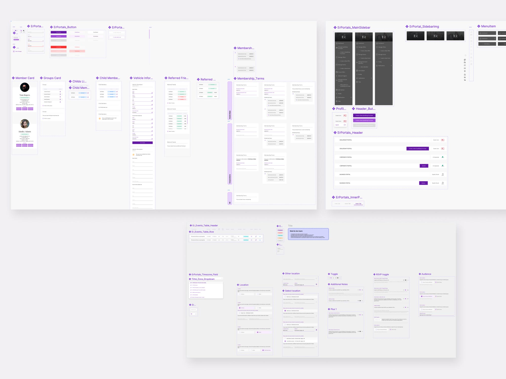 ER web components