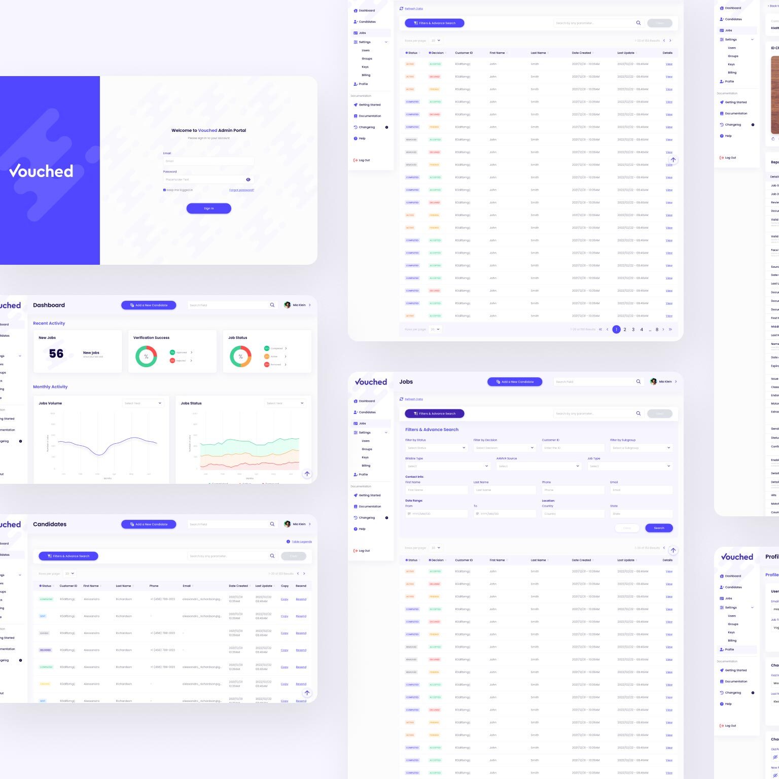 VouchedID - admin portal re design